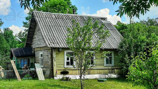 Крепкий домик с баней в хуторного типа деревушке под Псковом